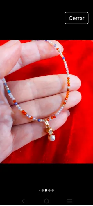 Colgante Oro 18K con Perla y Circonita