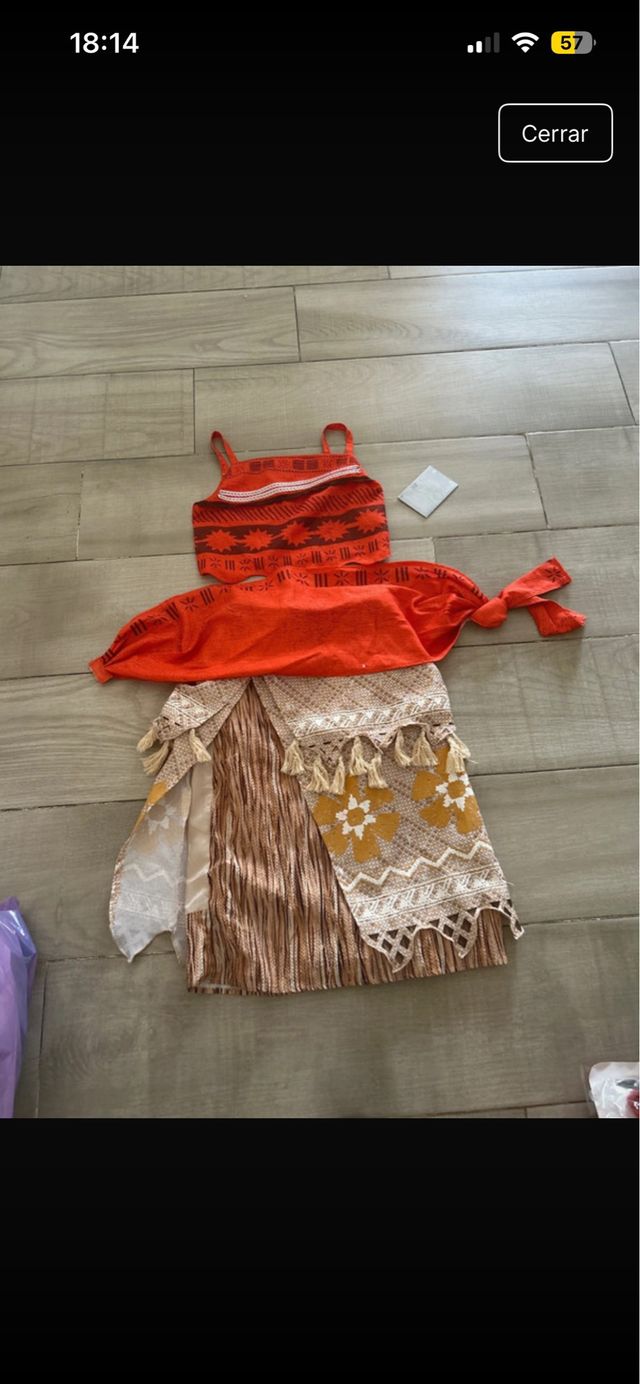 Disfraz Vaiana Disney Talla 10