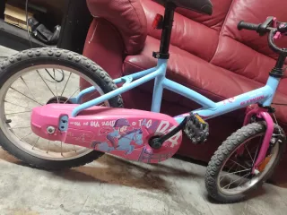 Bicicleta infantil B'TWIN rosa y azul