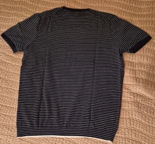 Camiseta Massimo Dutti rayas azul y blanco