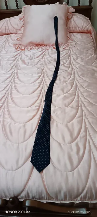Corbata azul  de marca zebra con microestampado