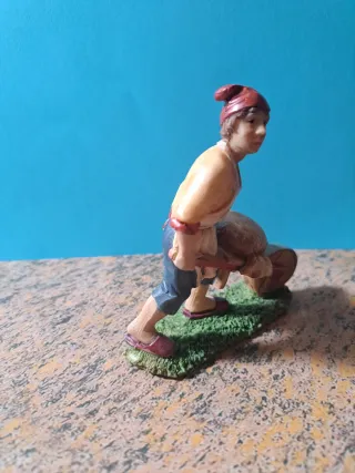 Figura Belén un hombre con Carretilla