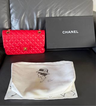 Bolso Chanel Clásico Flap 25 Rojo