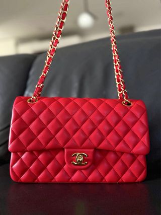 Bolso Chanel Clásico Flap 25 Rojo