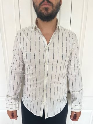 Camisa Armani Hombre Gris Oscuro