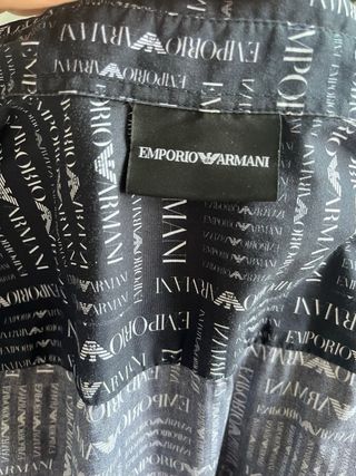 Camisa Armani Hombre Gris Oscuro