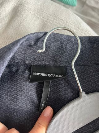 Camisa Armani Hombre Gris Oscuro