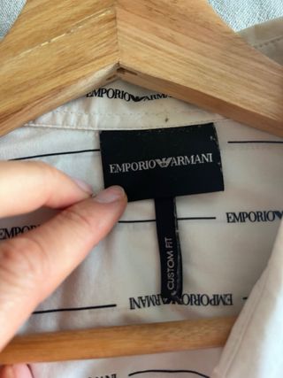 Camisa Armani Hombre Gris Oscuro