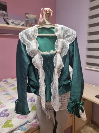 Corpiño fallera verde