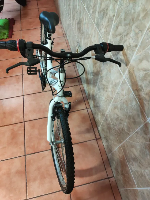 Bicicleta de ciudad  negra y blanca