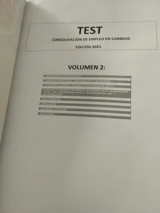 TEST DE CONSOLIDACIÓN DE EMPLEO EN CORREOS.
