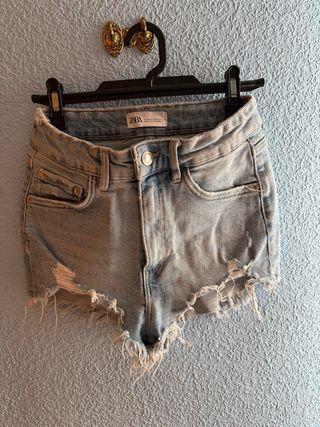 Shorts vaqueros Zara desgastados