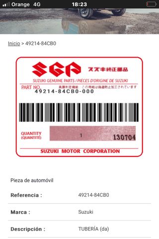 Tubo de Admisión Santana