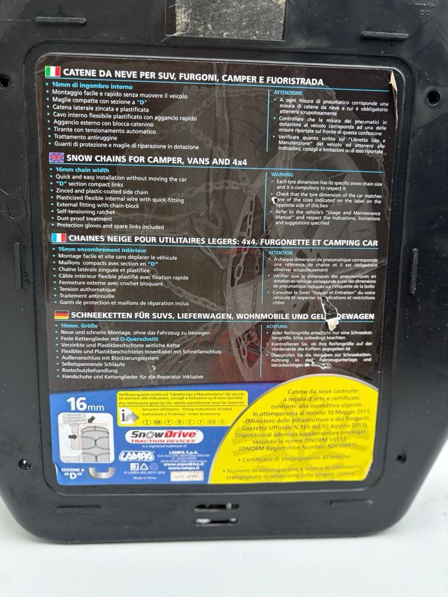 Cadenas autocaravana nieve 5-16 SUV/Camper/4x4