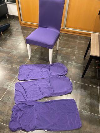 Fundas para sillas de tela moradas (4)