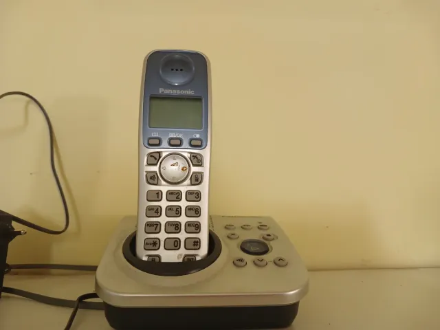 Teléfono Inalámbrico Panasonic Azul/Plata