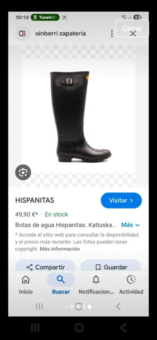 Botas de agua Hispanitas Talla 38 Negras