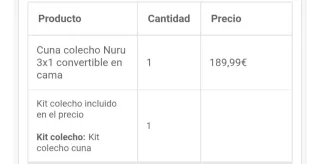 Cuna Colecho Nuru Blanca_Incluye colchón y Sábanas