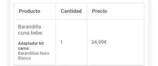 Cuna Colecho Nuru Blanca_Incluye colchón y Sábanas