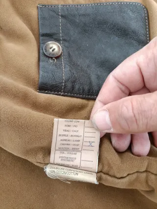 Chaqueta cuero auténtico Redskins L Medidas indica