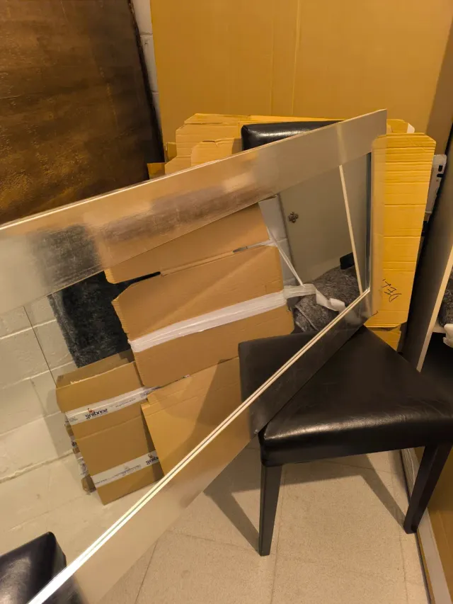 Espejo Marco Madera y Metal