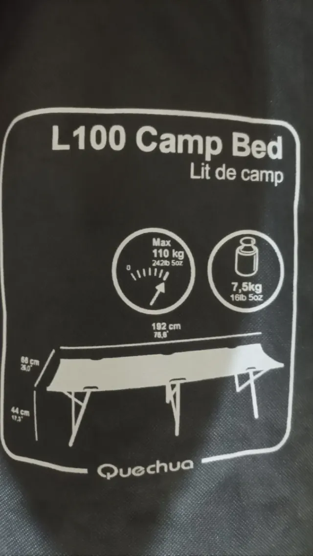 Cama plegable camping Quechua L100