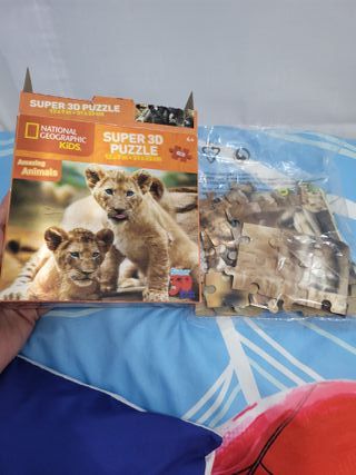 Puzzle 3D National Geographic Cachorros León