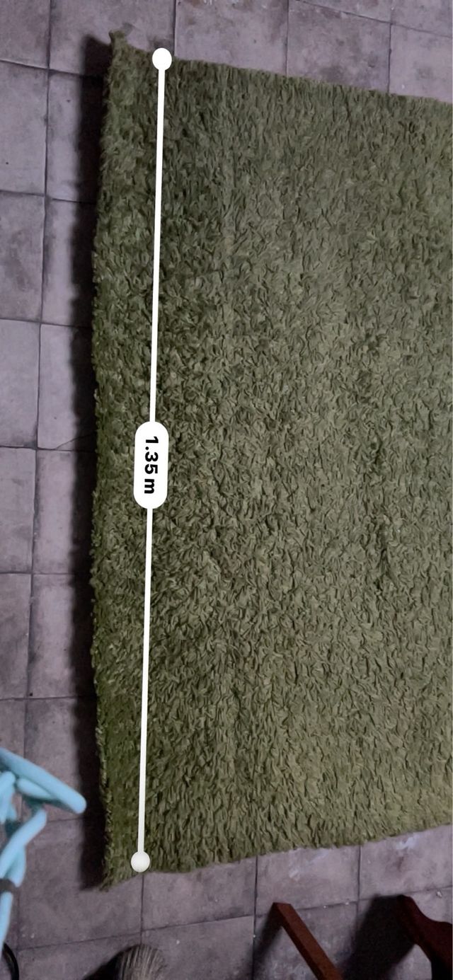 Alfombra 198x135 cms verde musgo