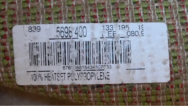 Alfombra 198x135 cms verde musgo