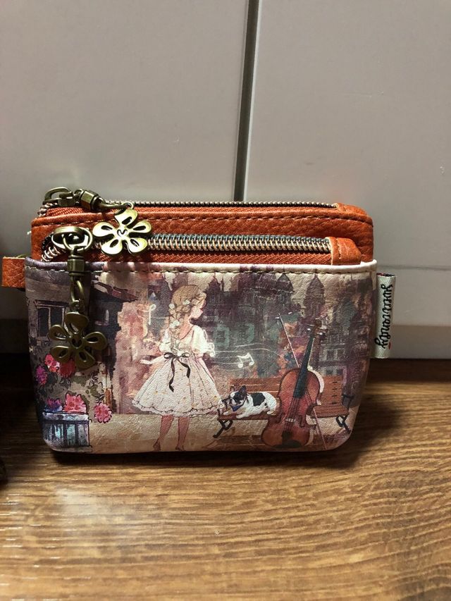 Pack 2 monederos con diseño de chica y violín