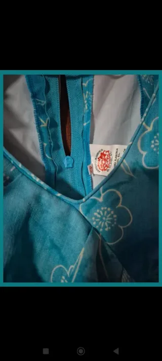 Traje Flamenca Azul con Flores