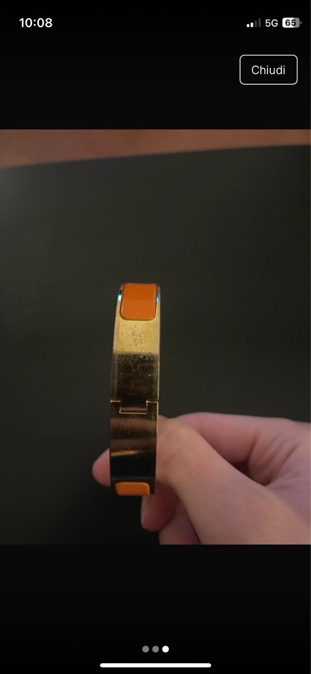 Bracciale Hermès H Oro Arancio