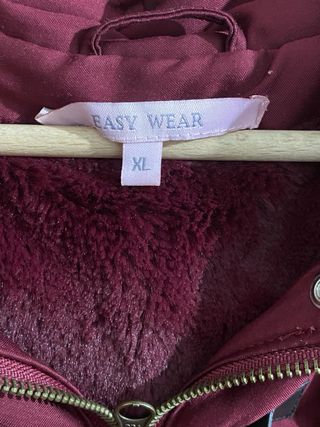 Abrigo Easy Wear Talla XL Borgoña