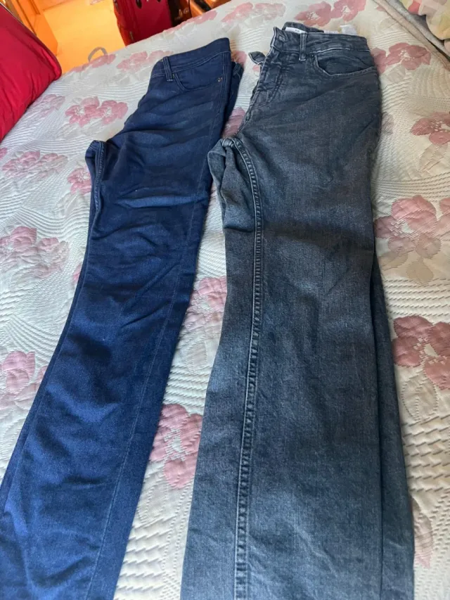 Lote 2 Pantalones Hombre T42 Azul  azul desgastado