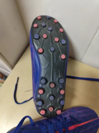 Botas Fútbol Puma Talla 34 Azul/Rosa