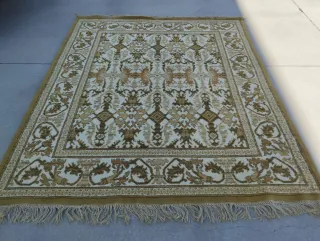 Alfombra Real Fábrica Beige y Marrón