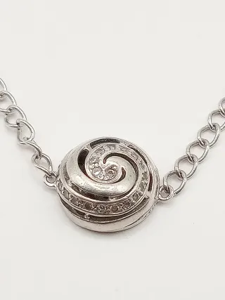 Braccialetto donna con ciondoli a spirale argento