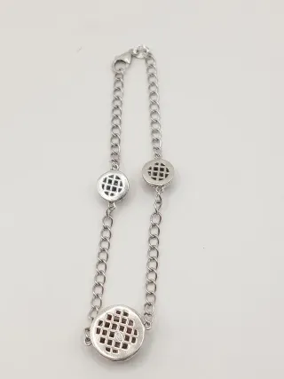 Braccialetto donna con ciondoli a spirale argento