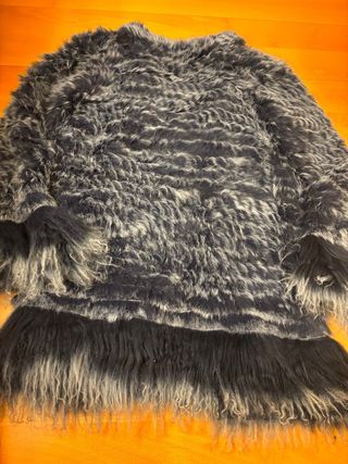 Abrigo pelo natural Javier Simorra T.36 azul