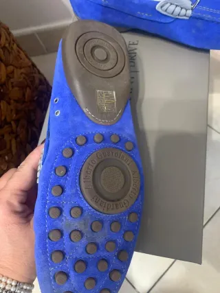 Mocassini Uomo ALBERTO GUARDIANI Blu/Argento