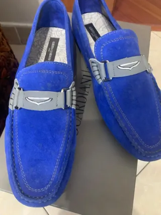 Mocassini Uomo ALBERTO GUARDIANI Blu/Argento