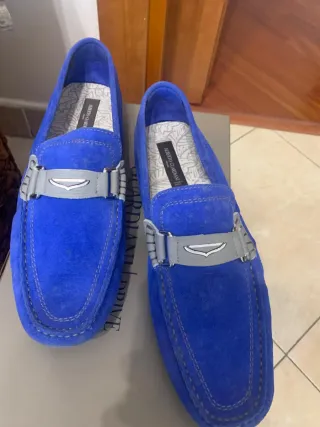 Mocassini Uomo ALBERTO GUARDIANI Blu/Argento