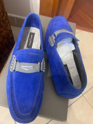 Mocassini Uomo ALBERTO GUARDIANI Blu/Argento