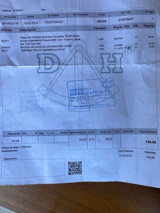 Sonda + Batería+ transductor + soporte