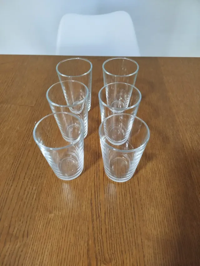 Juego 6 Vasos Cristal