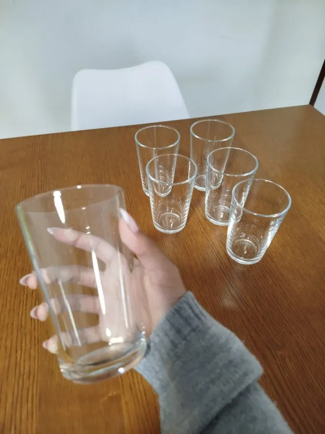 Juego 6 Vasos Cristal