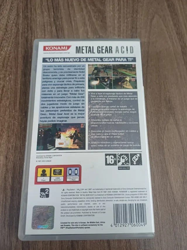 Metal Gear Solid Ac!d PSP Konami