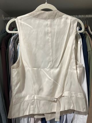 Chaleco lino Silbon beige hombre talla 48