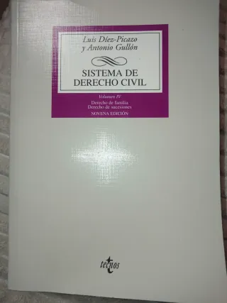 Sistema de derecho civil Derecho de familia, De...