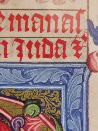 FACSÍMIL ILUMINADO MEDIEVAL ENMARCADO (Art-Lotus)